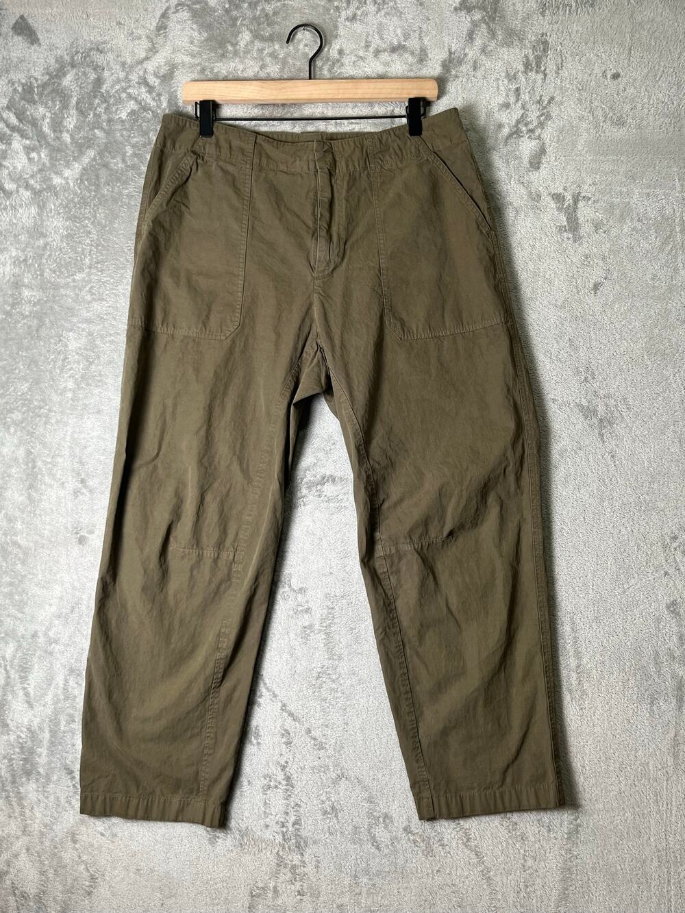 Rag & Bone Leyton Crop Pants Womens 10 Green Cotton Utility Workwear Casual